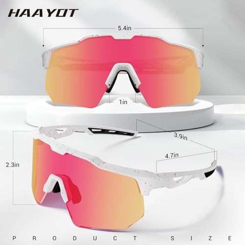 HAAYOT Polarized Sports Sunglasses for Men Women Youth Baseball Cycling Running Softball Biking Glasses 5 Lenses