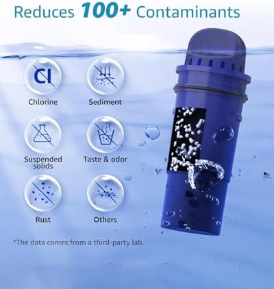 AQUA CREST Replacement for All Pur® Pitcher Water Filters, CRF950Z, PPF951K, DS1811Z, PPT711, CR-1100C and More Pur® Plus Dispenser Water Filters Replacement, NSF Certified Filters, 4 Packs