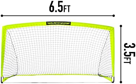 Franklin Sports Blackhawk Backyard Soccer Goal - Portable Pop Up Soccer Nets - Youth + Adult Folding Indoor + Outdoor Goals - Multiple Sizes + Colors - Perfect for Games + Practice