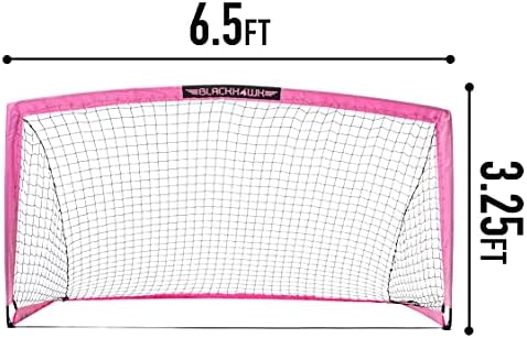 Franklin Sports Blackhawk Backyard Soccer Goal - Portable Pop Up Soccer Nets - Youth + Adult Folding Indoor + Outdoor Goals - Multiple Sizes + Colors - Perfect for Games + Practice