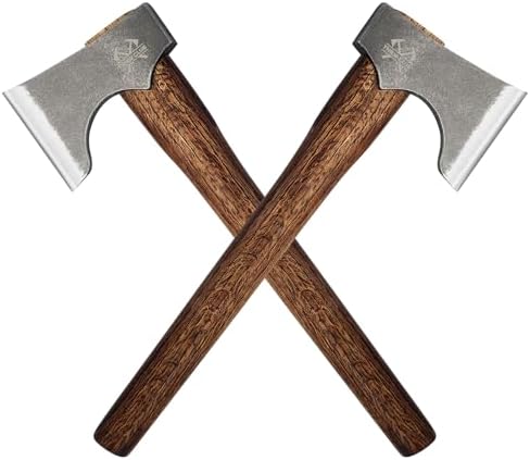 Competition Throwing Axe, 2 Pack 16.5" Throwing Axes with 1065 High Carbon Steel & Wooden Handle, Perfect for Axe Throwing Game, Competition and Recreation, Gift for Men