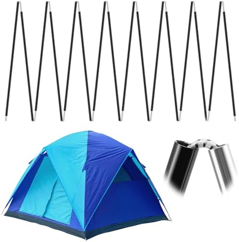 Aluminum Tent Poles Replacement - Pre-Assembled Tent Poles, Fits Both Female and Male Ends - Lightweight Tent Pole Repair Kit for Hiking Camping Backpacking Tent, 20FT