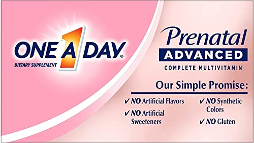 One A Day Women’s Prenatal Advanced Complete Multivitamin with Brain Support* with Choline, Folic Acid, Omega-3 DHA & Iron for Pre, During and Post Pregnancy, 60+60 Count (120 Count Total Set)