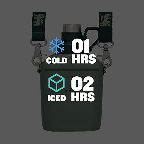 Stanley Legendary Classic Canteen 1.1 qt | Leakproof Drink Container with Strap | Stainless Steel Water Bottle with Lid | Camping, Hiking, Travel | BPA-Free