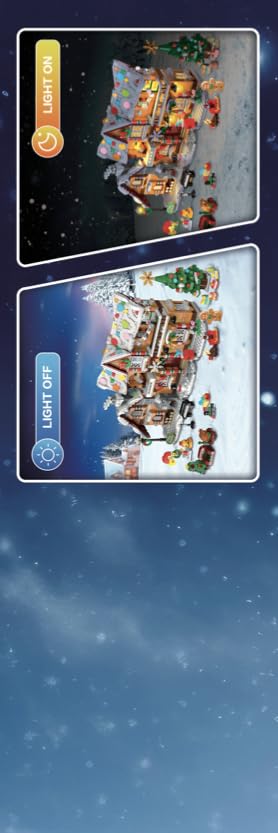 3 Style Christmas Gingerbread House Building Set with Lights - 2025 Christmas Castle Village Building Block Toy with Santa Claus Xmas Tree Train Gifts for Adults Kids Girls Boys Ages 6+ (1477PCS)