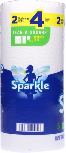 Sparkle Pick-A-Size Paper Towels, 24 Double Rolls = 48 Regular Rolls, Everyday Value Paper Towel with Full and Half Sheets