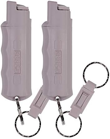 SABRE Pepper Spray, Maximum Police Strength OC Spray, Quick Release Keychain for Easy Carry and Fast Access, Finger Grip for More Accurate and Faster Aim, 0.54 fl oz, Secure and Easy to Use Safety