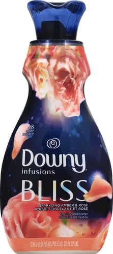 Downy Infusions Liquid Fabric Softener, Bliss, Sparkling Amber & Rose, 32 fl oz