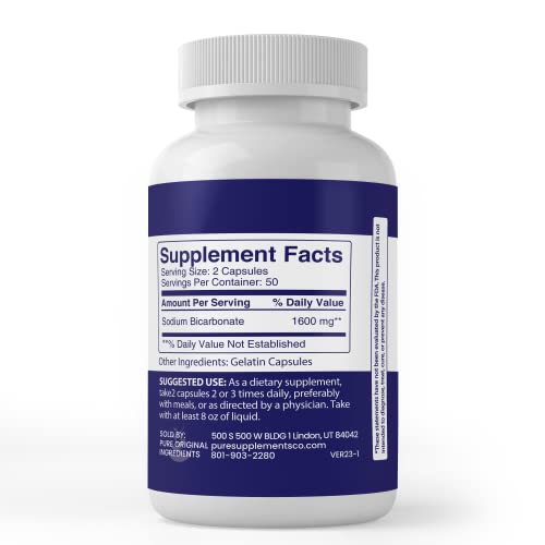 Pure Original Ingredients Sodium Bicarbonate (100 Capsules) Always Pure