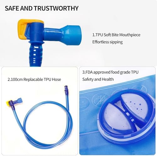 Unigear Hydration Bladder, 1.5L/2L/2.5L/3L Water Bladde Non-BPA and odorless for Backpacking, Biking, Hiking and Camping