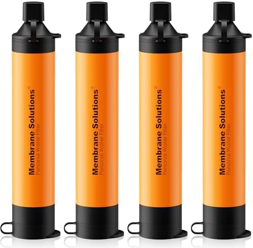 Membrane Solutions Straw Water Filter, Survival Filtration Portable Gear, Emergency Preparedness, Supply for Drinking Hiking Camping Travel Hunting Fishing Team Family Outing