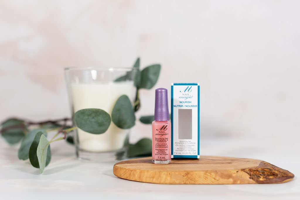 NAIL MAGIC Nourish - Nail Strengthener & Conditioner, Clear Nail Polish with Keratin for Thicker Nails and Nail Growth | Nourish, Strengthen and Hydrate Natural Finger Nails (7.4mL)