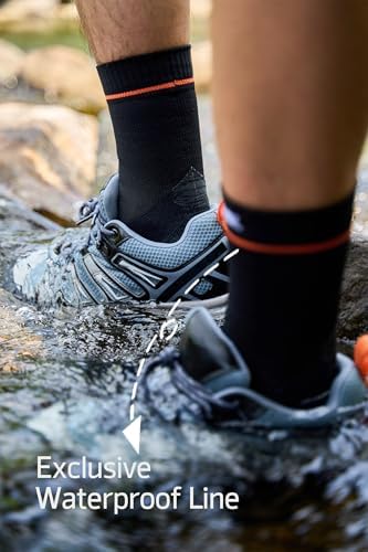 Waterproof Socks for Men Women, Ultimate Warmth and Comfort with Merino Wool, Waterproof Hiking Socks with Breathable Cushion