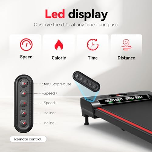 Sperax Walking Vibration Pad with APP, 3 in 1 Under Desk Treadmill, 2.5HP Low Noise Walking Treadmill Pad with Remote Control,Portable Treadmills for Home Office