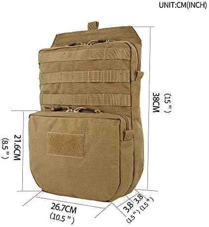 EXCELLENT ELITE SPANKER Tactical MOLLE Hydration Pack for 3L Hydration Water Bladder Molle Vest Accessory