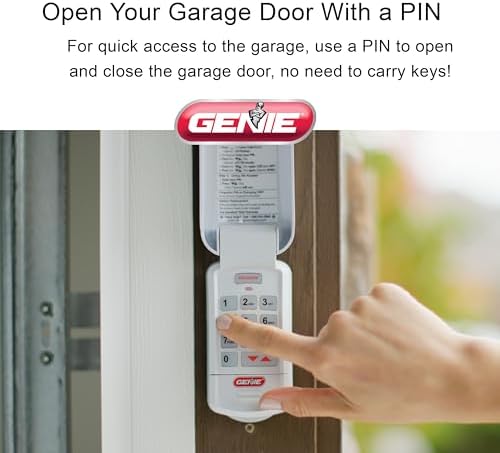 Genie Garage Door Opener Wireless Keyless Keypad - Safe & Secure Access - Compatible with All Genie Intellicode Garage Door Openers - Easy Entry into the Garage With a PIN - Model GK-R, White