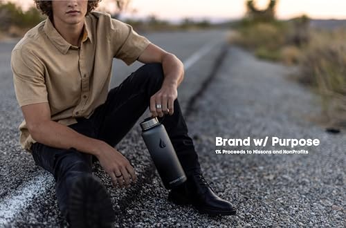 HYDRO CELL Stainless Steel Insulated Water Bottle with Straw - For Cold & Hot Drinks - Metal Vacuum Flask with Screw Cap and Modern Leakproof Sport Thermos for Adults (Graphite/Black 40oz)