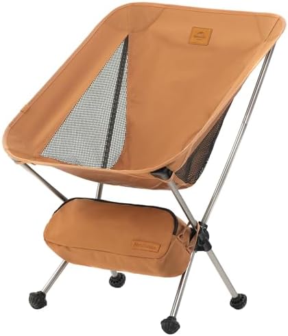 Naturehike YL08 Ultralight Camping Chair, 2.12 LBS Portable Backpacking Chair with Storage Bag & Anti-Sinking Feet, Lightweight Compact Collapsible Camp Chair