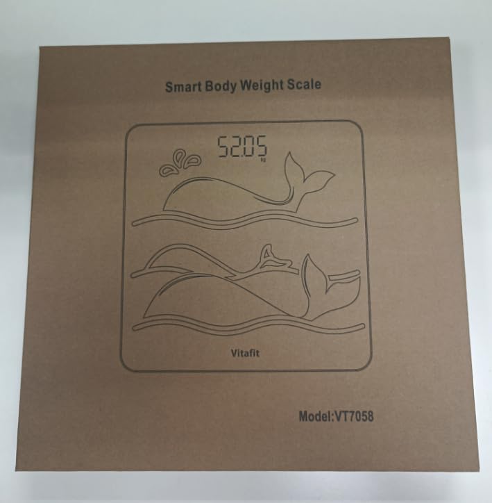 Vitafit Amazing 600lb Smart Bathroom Scale for Body Weight in 0.1lb, High Accuracy Assured by Scale Professional Factory Since 2001, Large Platform with 8mm Non-Slip Tempered Glass, LED, 3*AAA, Black