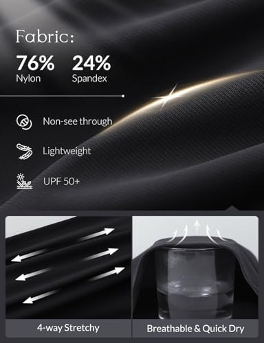 baleaf Women's Bermuda Long Shorts 9" Above Knee Length Quick Dry Lightweight Zipper Pockets Casual Summer Athletic UPF 50+