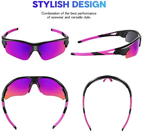 BEACOOL Polarized Sports Sunglasses for Men Women Youth Baseball Fishing Cycling Running Golf Motorcycle Tac Glasses UV400