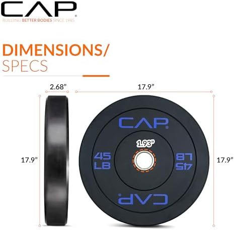 CAP Barbell Rubber Olympic Bumper Plate | Multiple Options/Colors