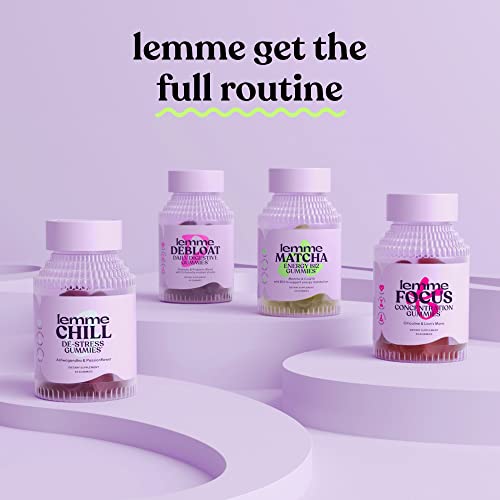 Lemme Debloat - Digestive & Gut Health Gummies with 2 Clinically Studied Probiotics & Prebiotic, 3 Billion CFUs - Vegan, Gluten Free, Non GMO, BlackBerry Flavor (60 Count)