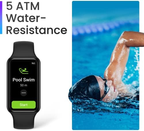 Amazfit Band 7 Fitness & Health Tracker for Women Men, 18-Day Battery Life, Alexa Built-in, 1.47”AMOLED Display, Heart Rate & SPO₂ Monitoring, 120 Sports Modes, 5 ATM Water Resistant, Black (Renewed)