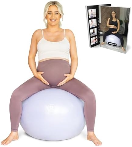 BABYGO® Birthing Ball for Pregnancy & Labor + Our Award Winning Book - Exercise, Birth & Recovery Plan, 5X Stronger Than a Yoga Ball with Eco Friendly Material