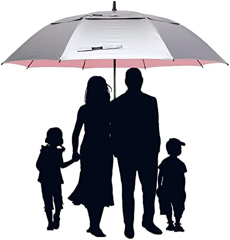 G4Free 47/54/62/68 Inch UV Protection Golf Umbrella Auto Open Vented Double Canopy Oversize Extra Large Windproof Sun Rain Umbrellas