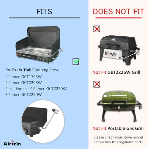 Propane Regulator Adapter Replacement for Ozark Trail 2 Burner Propane Camping Stove GCT2220W,Ozark Trail Camp Stove Regulator