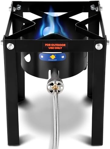 ARC 55,000BTU Propane Burner Camping Stove,Outdoor Gas Stove Burner Cooker for Cooking for Turkey Fry,Homebrewing,Crawfish Boil,and More!