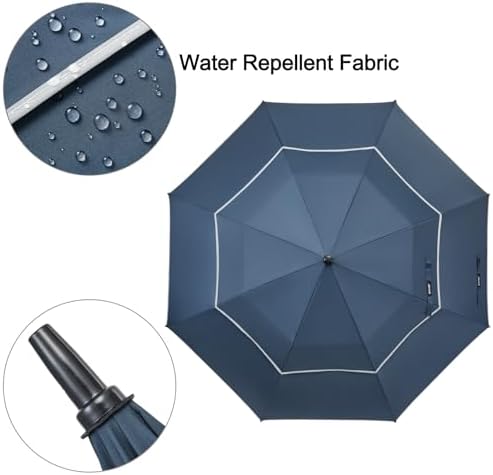 G4Free 47/54/62/68 Inch Automatic Open Golf Umbrella Oversize Extra Large Double Canopy Vented Windproof Waterproof Stick Umbrellas