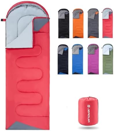 Sleeping Bags for Adults Backpacking Lightweight Waterproof- Cold Weather Sleeping Bag for Girls Boys Mens for Warm Camping Hiking Outdoor Travel Hunting with Compression Bags