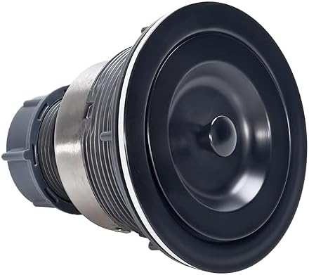 Kitchen Sink Drain 3-1/2 Inch Black Sink Drain Assembly Kit, Removable Deep Sink Strainer Basket with Sink Stopper/Sealing Lid for Home, Kitchen, Stainless Steel