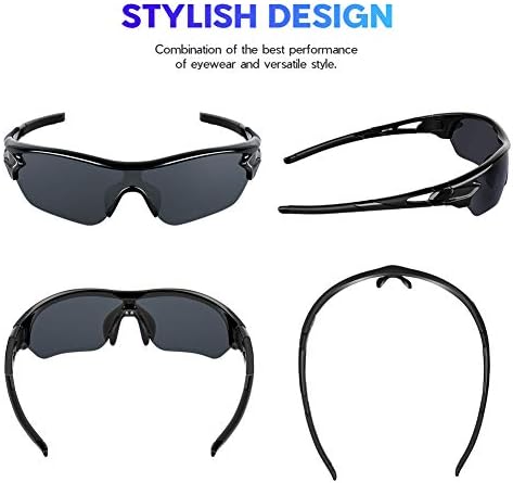 BEACOOL Polarized Sports Sunglasses for Men Women Youth Baseball Cycling Running Driving Fishing Golf Motorcycle TAC Glasses