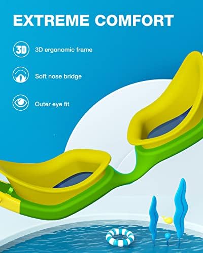 ZIONOR Kids Swim Goggles, G1 MINI UV Protection Anti-Fog Polarized Swimming Goggles for Age 6-14