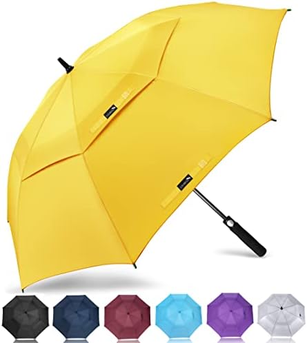 ZOMAKE Automatic Open Extra Large Golf Umbrella 51/54/62/68 Inch, Double Canopy Vented Windproof Oversize Stick Umbrellas for Rain