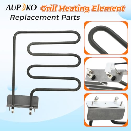 Aupoko 9907120011 Smoker Heating Element, Stainless Steel BBQ Heating Tube Grill Parts Compatible with MB20071117, MB26073519, 20070213, 20072115 (220-230V/800W)