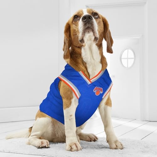 Pets First NBA NEW YORK KNICKS DOG Jersey, Small - Tank Top Basketball Pet Jersey