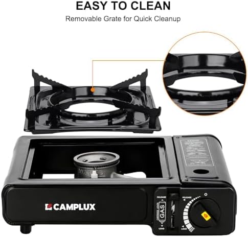 Camplux Dual Fuel Propane & Butane Stove with Carrying Case, Portable Camping Stoves with CSA Certification