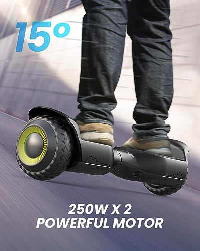 Gyroor Hoverboard New G13 All Terrain Hoverboard with LED Lights & 500W Motor, Self Balancing Off Road Hoverboards with Bluetooth for Kids ages 6-12 and Adults