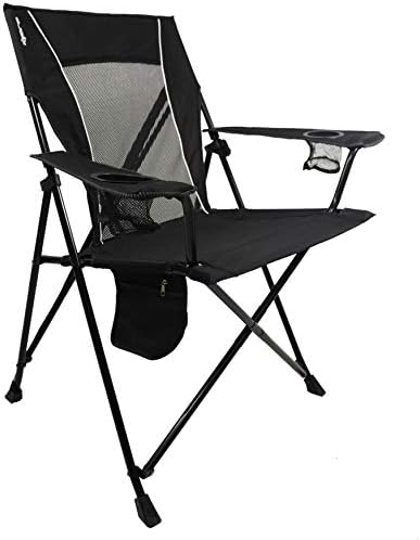 Kijaro Foldable Camping Chair, Vik Black, Polyester, Mesh, Steel, Portable, Durable, Unisex