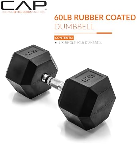 CAP Barbell Coated Hex Dumbbell Weight | Multiple Options
