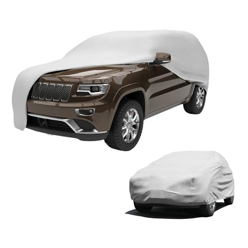 Budge Lite SUV Car Cover, Single-Layer Breathable Indoor Dust Proof Protection, Lightweight Non-Abrasive Fabric, Fits SUVs up to 186" L x 59" W x 60" H, Gray