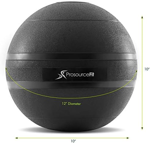 ProsourceFit Slam Medicine Balls 5, 10, 15, 20, 25, 30, 50lbs Smooth and Tread Textured Grip Dead Weight Balls for Strength and Conditioning Exercises, Cardio and Core Workouts