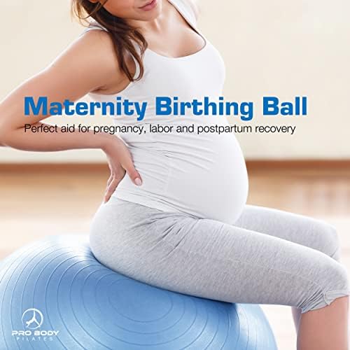 ProBody Pilates Exercise Ball - Multiple Sizes Gym Grade Balance Ball for Fitness, Yoga, Workout, Pregnancy & Physical Therapy