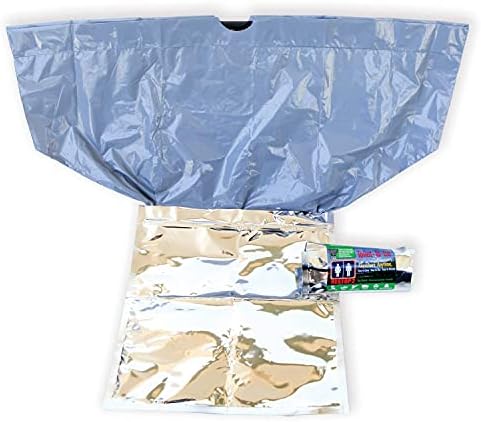 2 Wilderness Kit - 5 Quantity Individually Packaged Portable Toilet Leak Proof Waste Bags Inside of 1 Mesh Tote - Waste Bags Are For Solid (Poop) and Liquid (Pee)