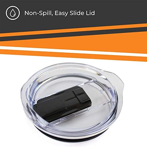 Campus Colors NCAA Stainless Steel Tumbler perfect for Gameday - 18 oz - Double Walled - Keeps Drinks Perfectly Insulated (Tennessee Volunteers - Black)