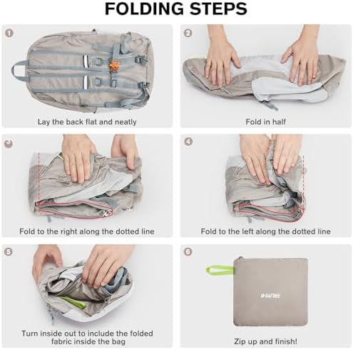 G4Free 24L Lightweight Packable Hiking Backpack Small Sport Travel Daypack Water Resistant for Women Men